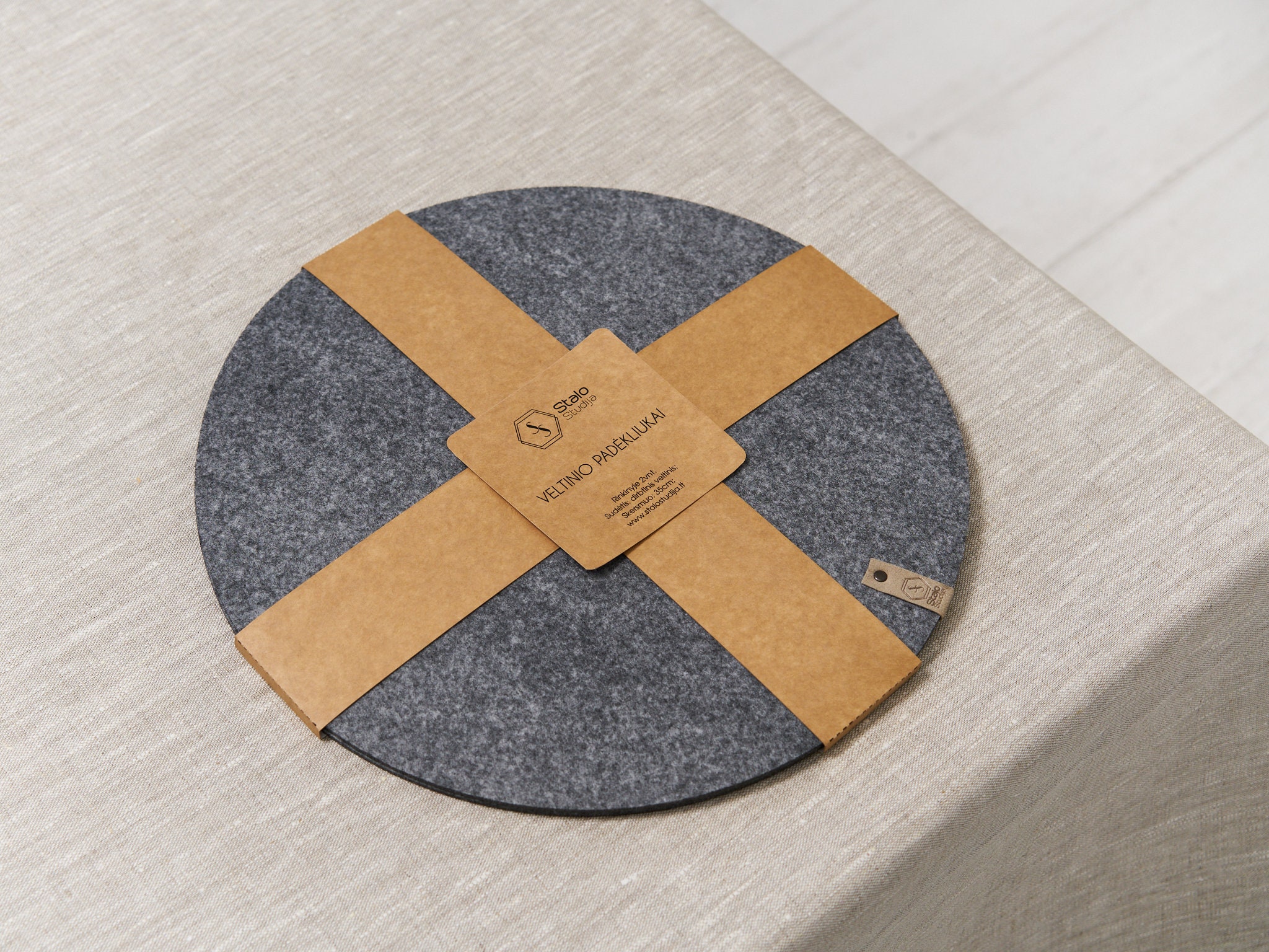 Round modern placemat felt minimalistic placemat round felt Etsy