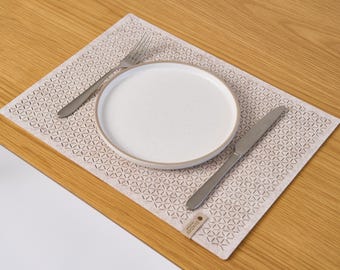 Rectangular Brown Tableplacemats - Felt Placemat, Felt Table Decorations, Felt Placemat STELLE