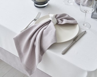 Table Napkins Set - Soft Hue, Cotton & PES Blend for Elegant Dining, Modern Weddings or Everyday Table Decor