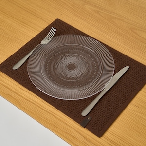 Rectangular Tableplacemats - Felt Placemat, Brown Felt Table Decorations, Felt Placemat STELLE