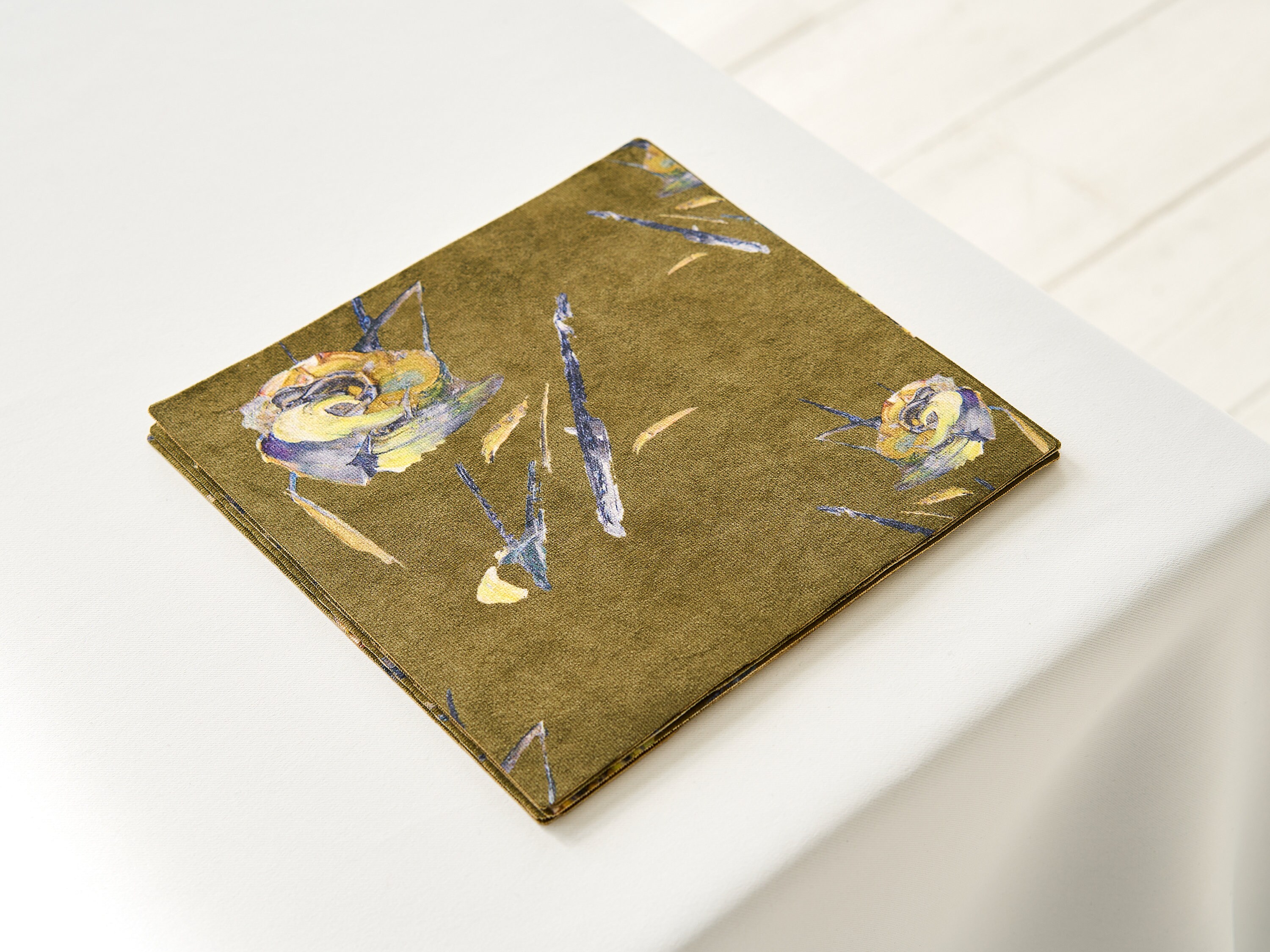 Moss green placemat square placemat table topper comedor Etsy España