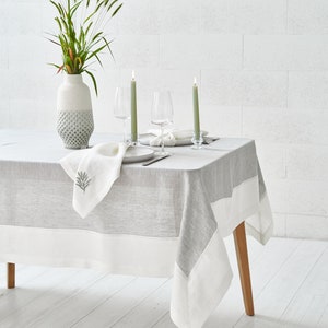 Rectangular Hemp Tablecloth - Natural Fabric, Handmade Tablecloth for Rustic Decor. 100% Hemp