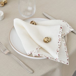 White Party Napkins, Hemp Linen Napkins, Organic Table Settings, Easter Napkins, High-Quality Hemp Napkins