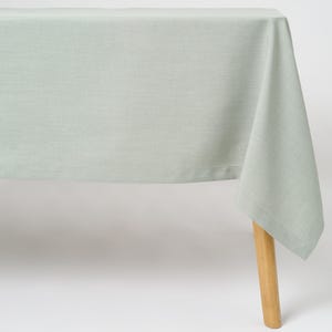 Rectangular Water-Resistant Tablecloth - Soft Pastel Green Tablecloth for Table Decor, Easter Decor, High-Quality Dining Table Cover
