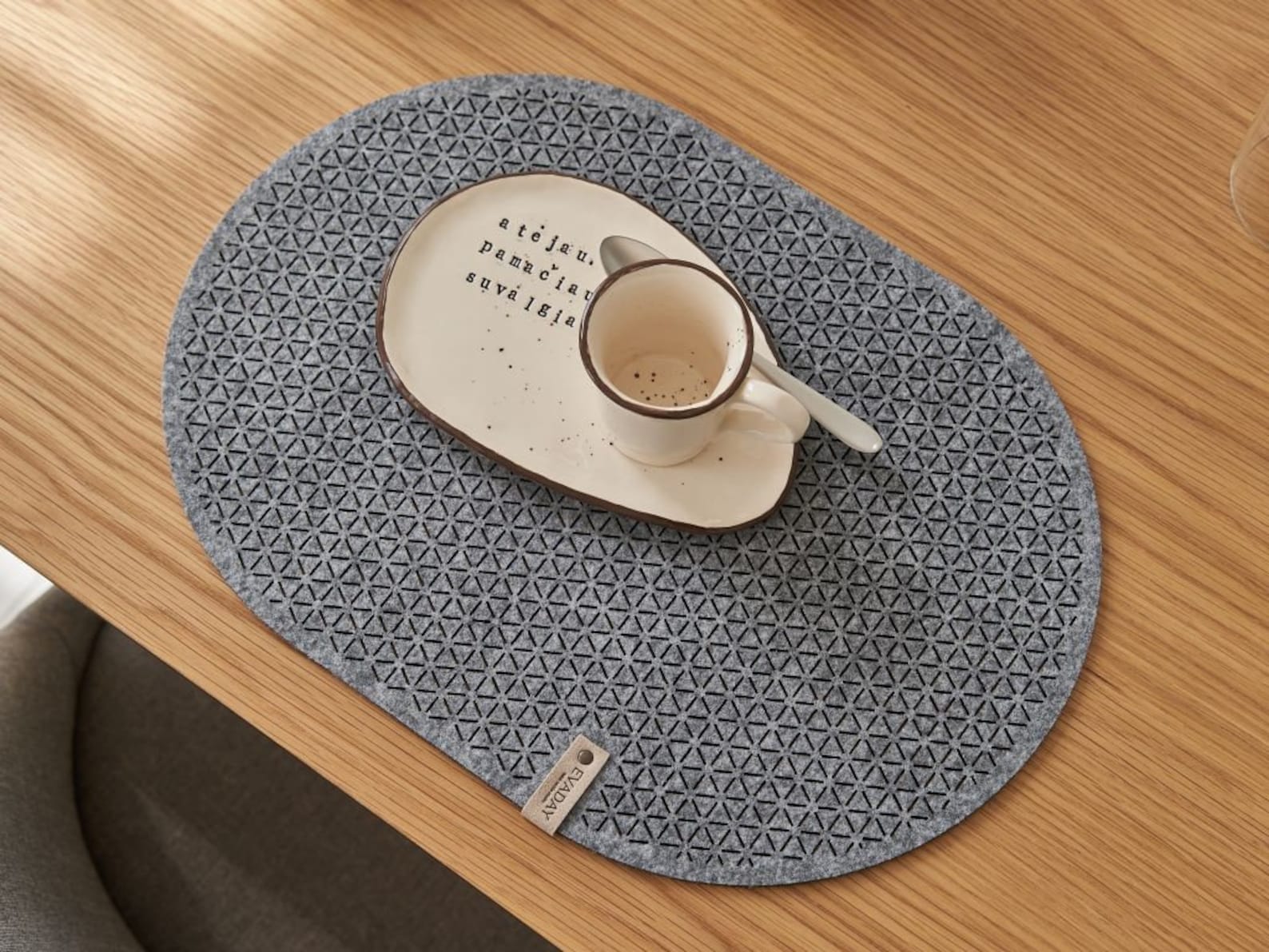 Felt Oval Table Placemat Felt Dining Placemat Modern Felt Etsy