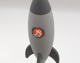 Bitcoin Rocket: Crypto Desk Decor