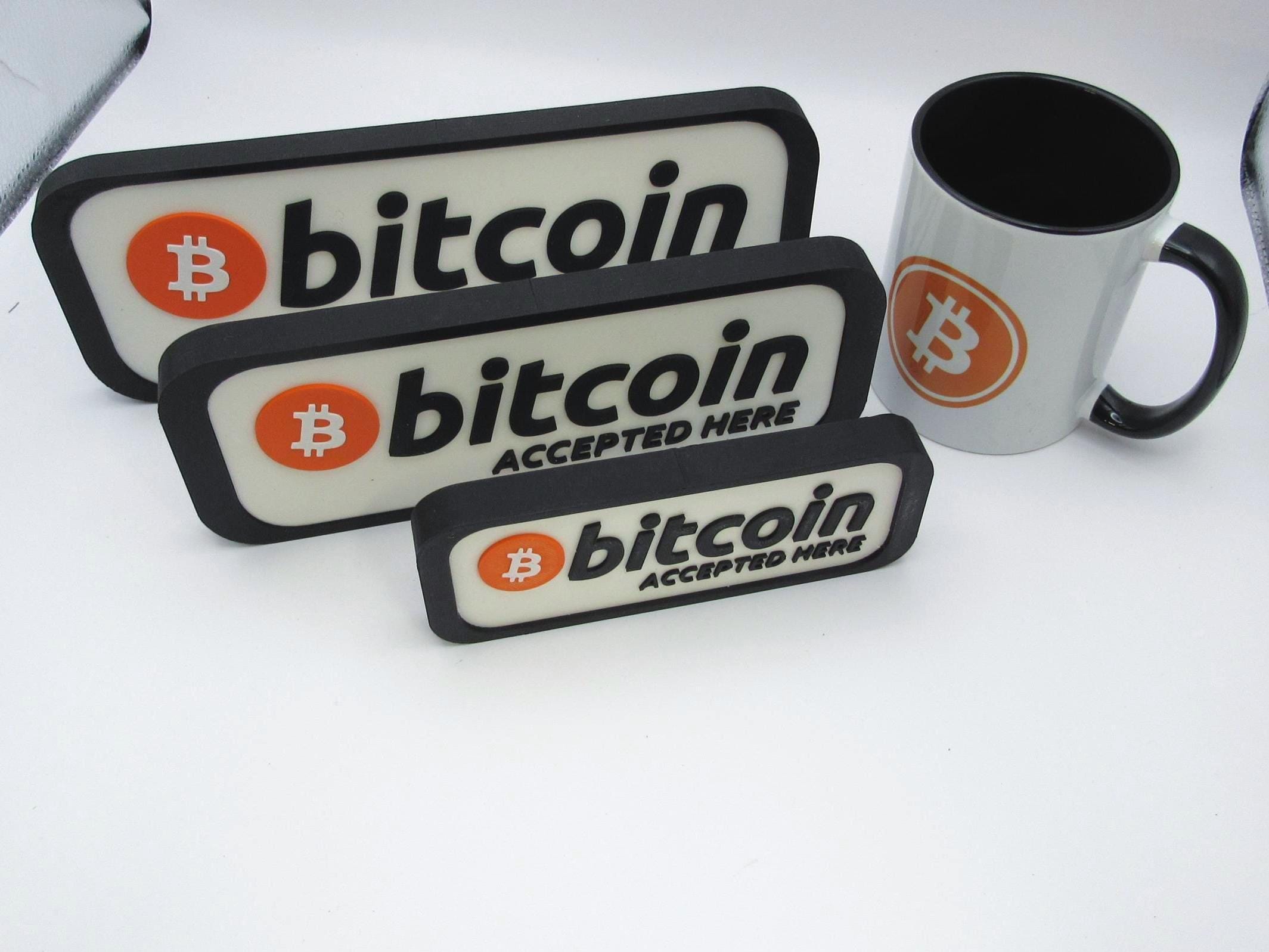 Bitcoin Accepted Here Sign | Crypto Payment Desk Sign | Wall Plaque |  Office & Shop Decor - Etsy