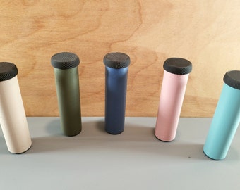 Doob Tube (1–4 Chambers) | Multi-Compartment Pre-Roll / Joint Case | Knurled Screw Lid | Pocket Stash Tube