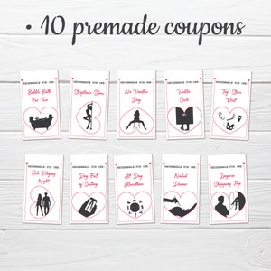 Naughty Coupon Book for Him Printable Couples Gift Love - Etsy