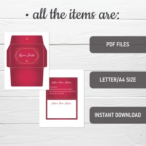 Open When Letters Printable Envelopes DIY Kit for Long | Etsy
