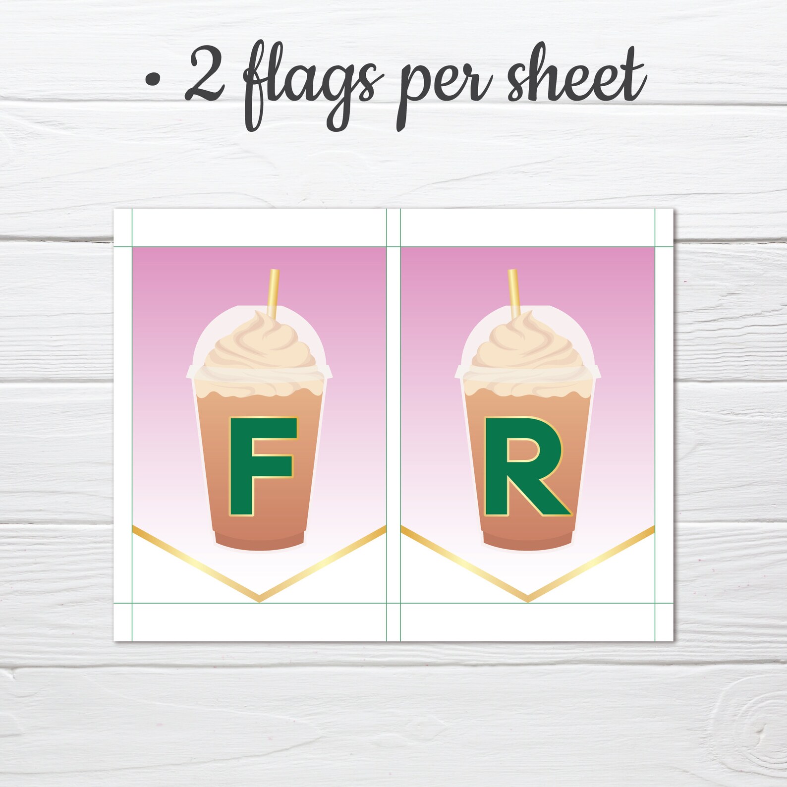 Starbucks Birthday Banner Printable Frappe Birthday Bunting - Etsy