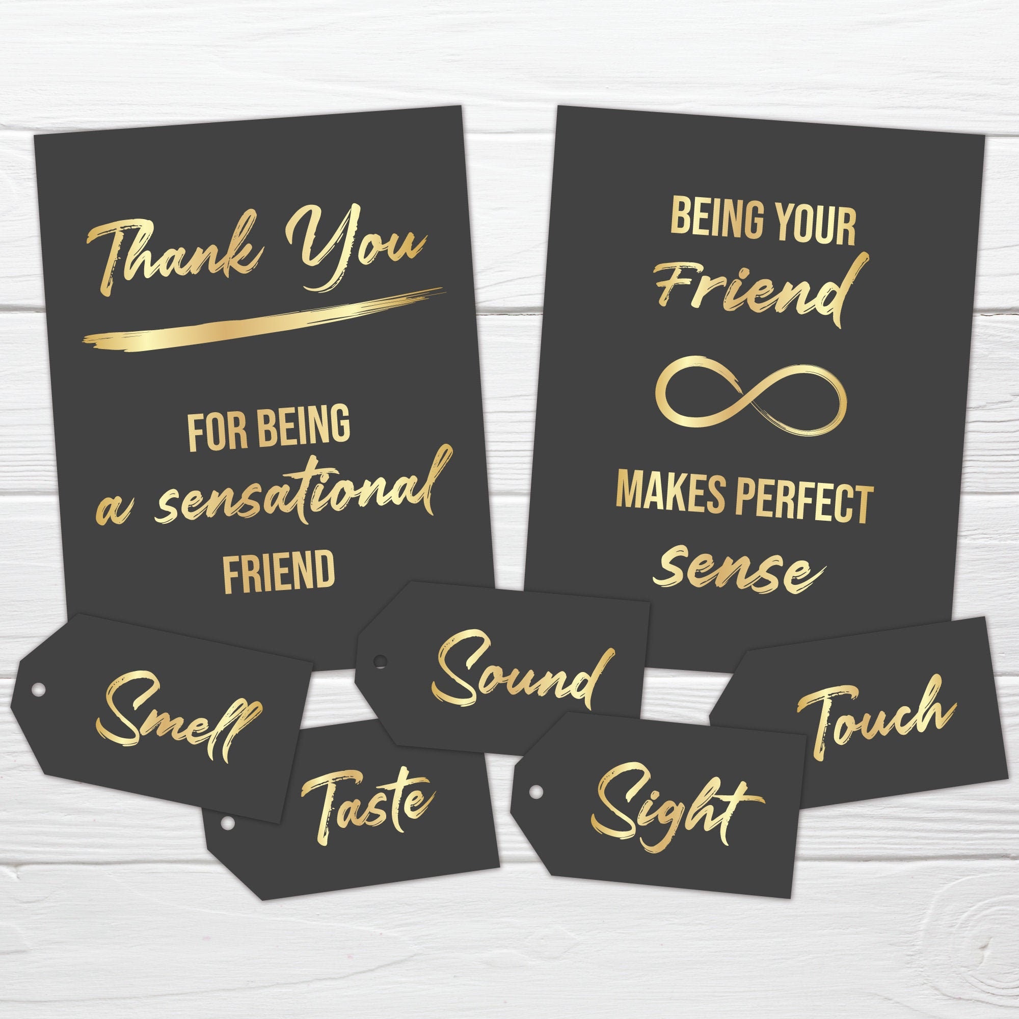 5 Senses Gift Printable Gift Tags