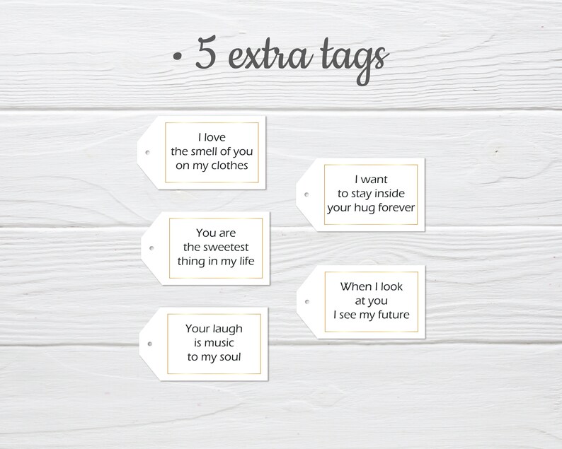 5 Senses Gift Tags Printable Love You With All Senses Card - Etsy