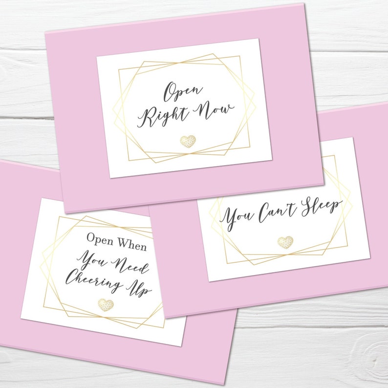 Open When Letter Labels Printable Kit for Long Distance | Etsy