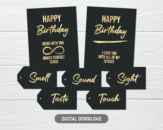 5 Senses Gift Tags, Cards & Ideas Gift for Boyfriend, Girlfriend, Husband  or Wife Valentine's Gift Birthday Gift Anniversary Gift -  Finland