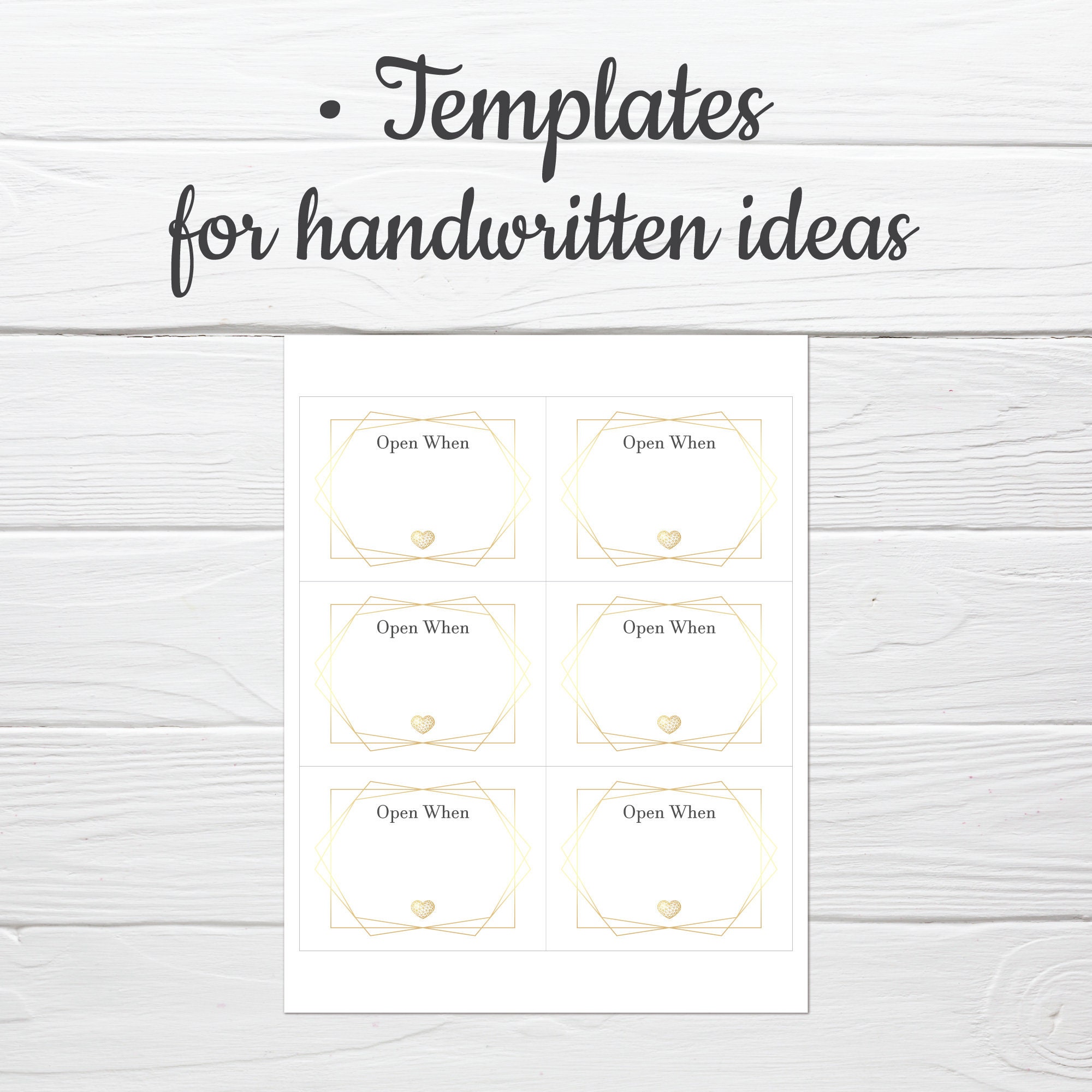 Open When Letter Labels Printable Kit for Long Distance - Etsy