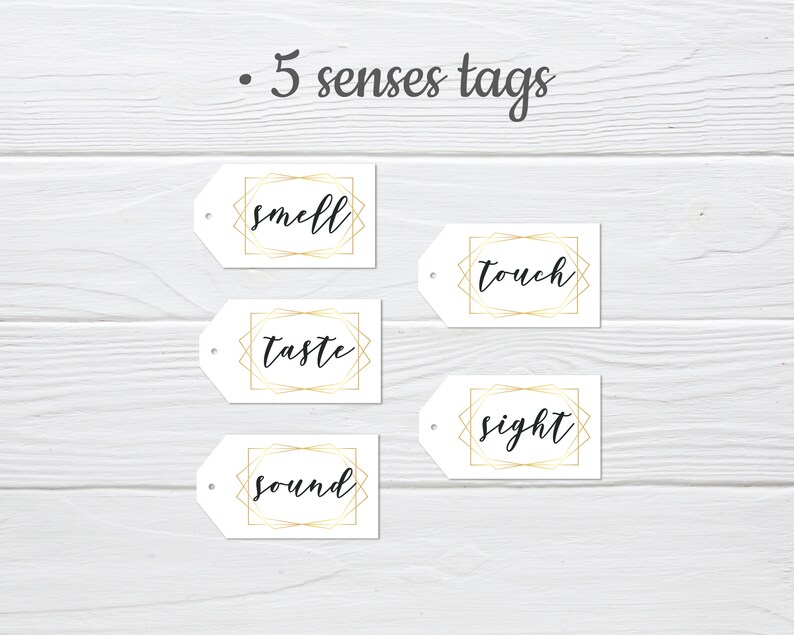 5 Senses Gift Tags Printable Love You With All Senses Card - Etsy