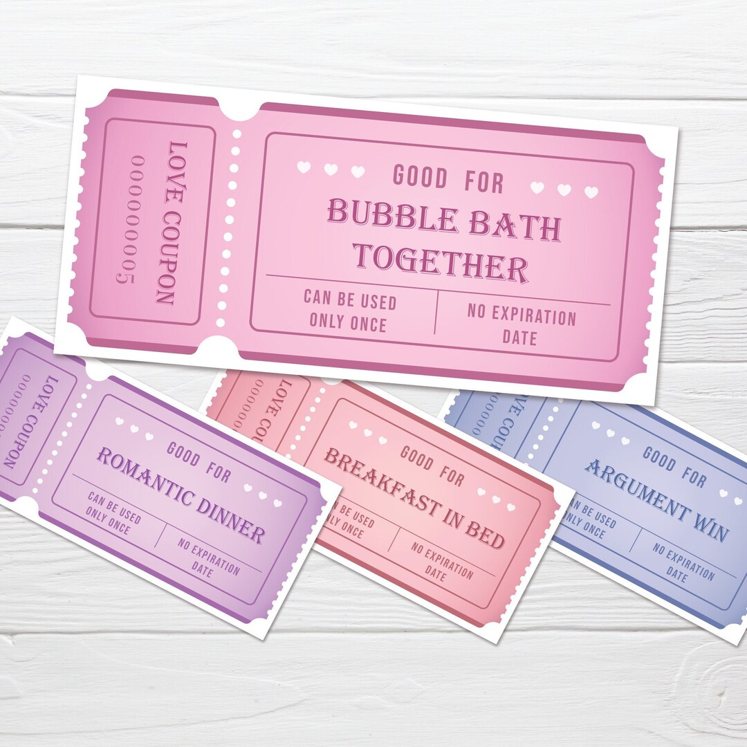 Love Coupon Book Printable Valentine's Day Gift Editable - Etsy