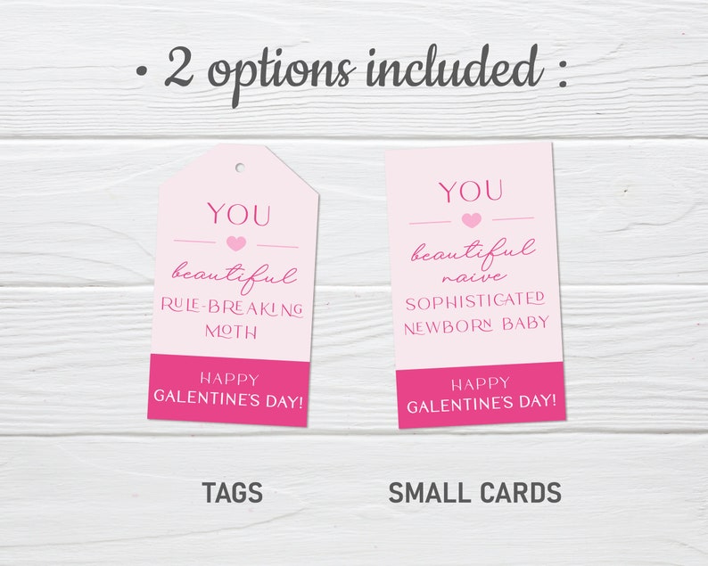 Galentine's Day Gift Tags, Printable Party Favor Labels With ...