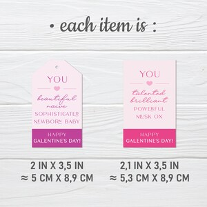 Galentine's Day Gift Tags, Printable Party Favor Labels With ...