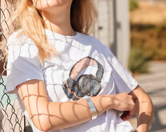 Headphones Shirt, Music Lover Shirt, DJ Shirt, Cool Music Shirt, Short-Sleeve Unisex T-Shirt