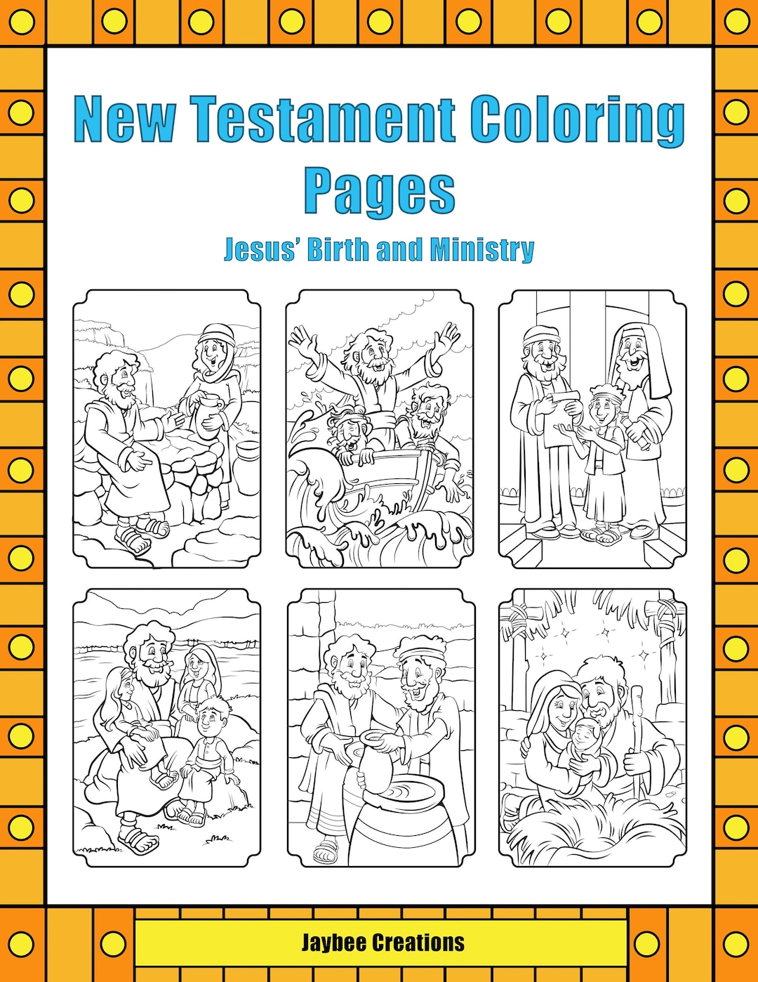 New Testament Coloring Pages: Jesus' Birth and Ministry - Etsy