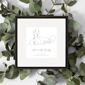Bespoke Hand Drawn Wedding Print