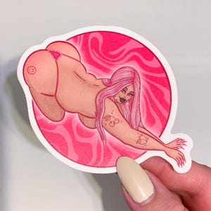 Pinup Sticker - Penelope - Plus-Size Pinup Sticker
