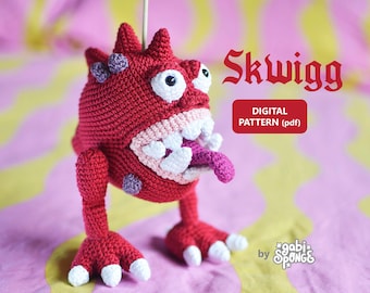 PATRÓN Skwigg / Amigurumi / Peluche de crochet / ¡REALMENTE hecho a mano!