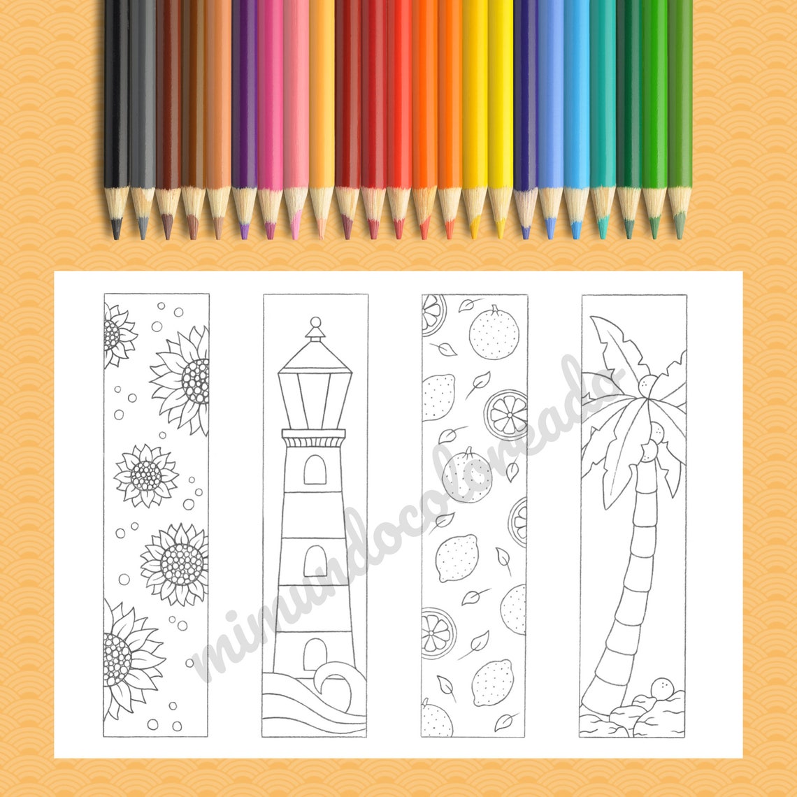 coloring bookmarks summer coloring bookmarks printable adult etsy