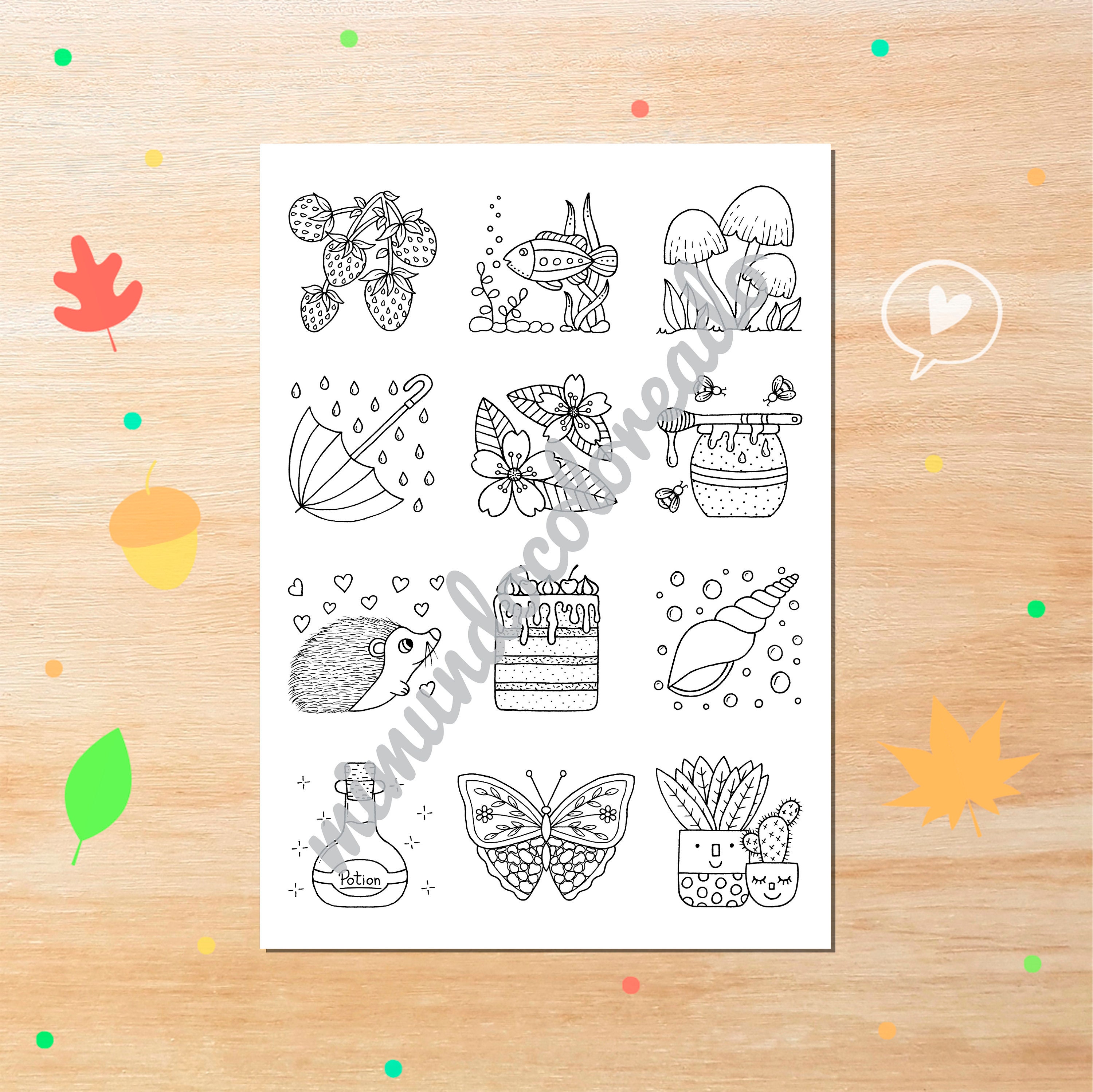 Easy coloring page practice coloring page learn to color | Etsy