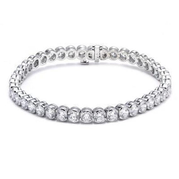 10.50 Ct Round Diamond Tennis Bracelet Gold Jewelry Etsy