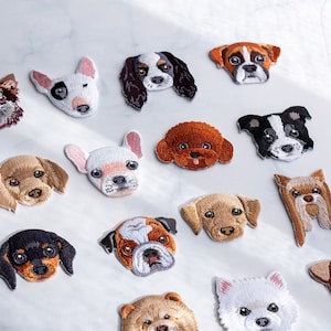 16pcs Cute Dog Patches for Clothing, Badge Embroidery , Iron on Sew on Embroidered Decoration Appliques for Clothes, Other