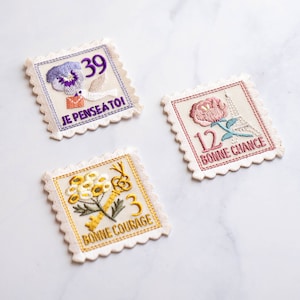 Timbres vintage, écusson fer à repasser, Timbres français, écusson brodé à repasser, écussons sympas, écusson de haute qualité, idée cadeau, écusson en fer tendance 2 pouces