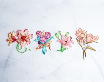 Remendo de flores, remendo de ferro bordado, remendos legais, remendo de bordado, remendo de alta qualidade