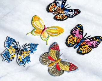 Patch de borboleta, borboletas, patches colecionáveis, patch legal, ferro bordado em patch de 2 polegadas