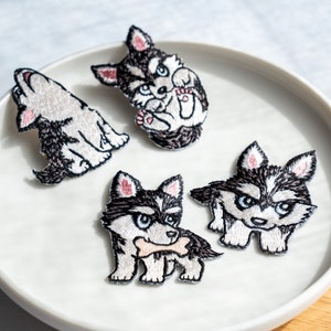 Husky puppy, dog doggy, Collectable Patches, Cool Patch, Puppy Patch,Dog Patch,Embroidered Iron On Patch