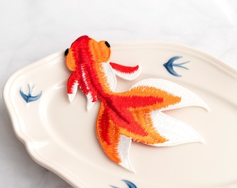Goldfish, lover patch -Embroidered Iron On Patch,Cool Patches, High quality Patch,Gift Idea, free shipping on 3 items