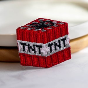 Minecraft TNT Block, parche para planchar, parche de alta calidad, parche de bordado, parche genial de alta calidad, envío gratis en pedidos 3 o más