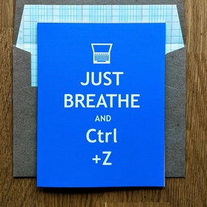 Basta respirare e Ctrl Z Biglietto di auguri
