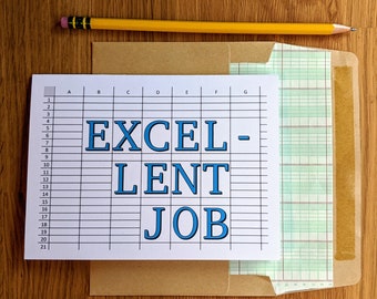 Excel-lent Job Greeting Card