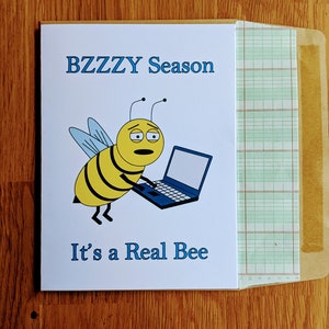 Biglietto d'auguri per la contabilità stagione Bzzzy