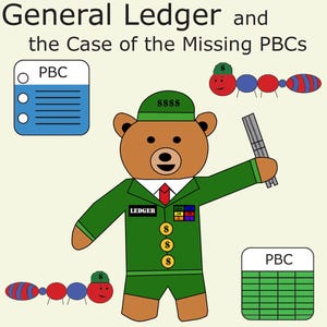 総勘定元帳と行方不明のPBCの会計児童向けボードブックのケース
