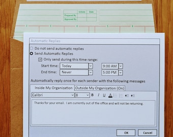 Out of Office Accounting Farewell Card