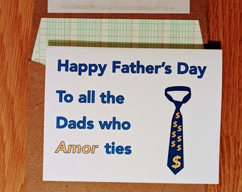 Father's Day Amor Ties Accounting Card