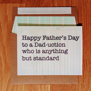 Tarjeta de contabilidad estándar para el día del padre
