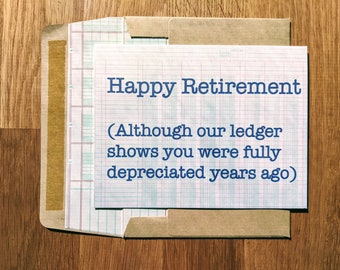 Accounting Retirement Card - Fully Depreciated