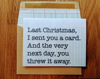 Accounting Christmas Card - Last Christmas