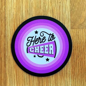 Cheer Sticker, Cheerleader Sticker, Cheer Gifts, Pom pom stickers, Cheerleader gifts, Waterproof Stickers, School Stickers, School Spirit