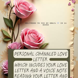 Personal Channeled Love Letter Reading With Voice Recording (24 Hours)